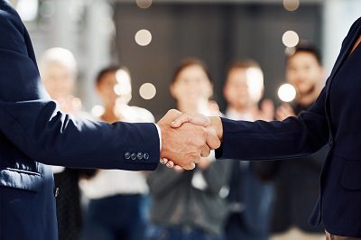 business people shaking hands